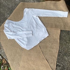 Cross-back Long Sleeve Top